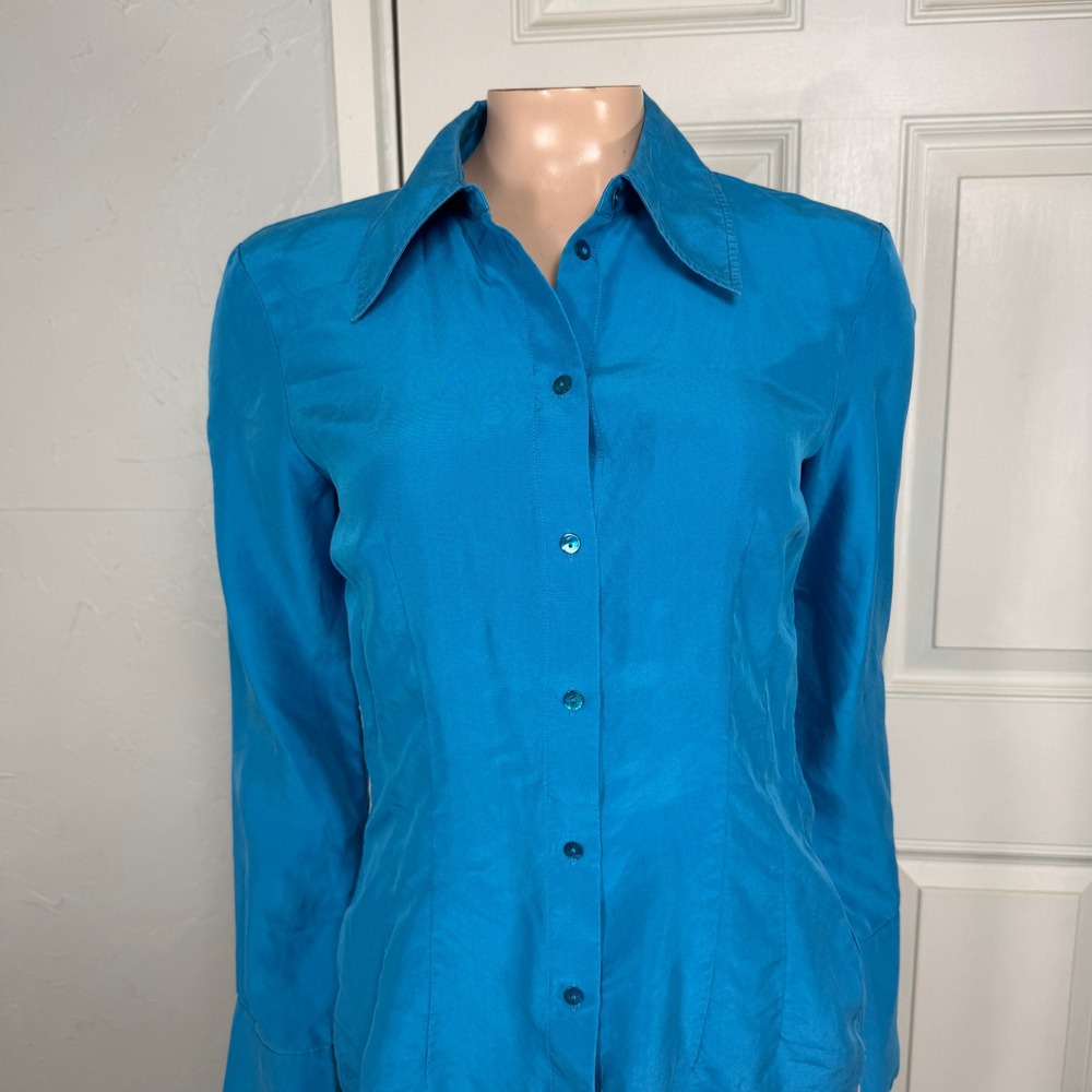 & Other Stories Women's Shirt XS 2 Silk Button Blouse Long sleeve Solid I4-18 - Picture 2 of 7